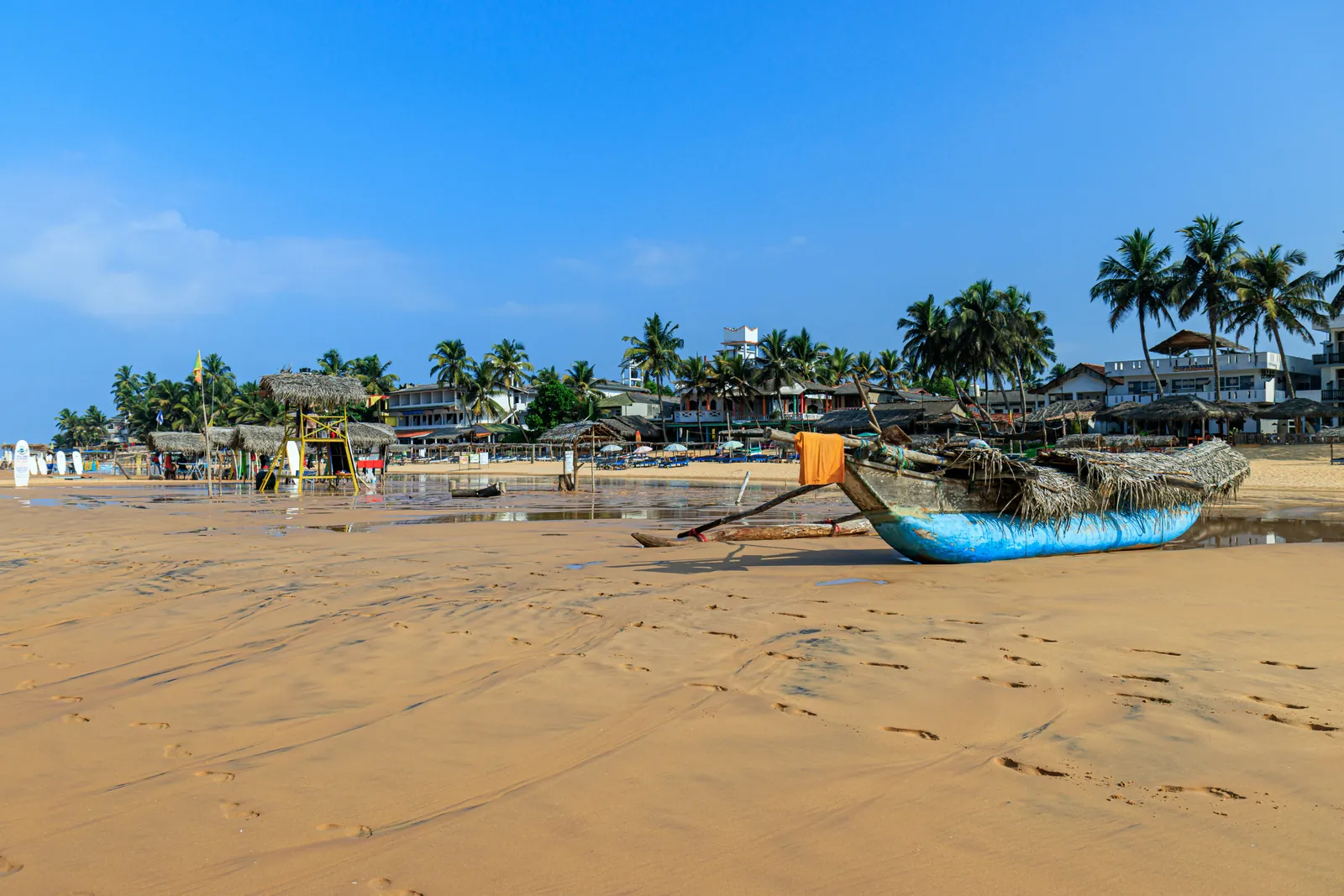 Hikkaduwa, Strand in Sri Lanka